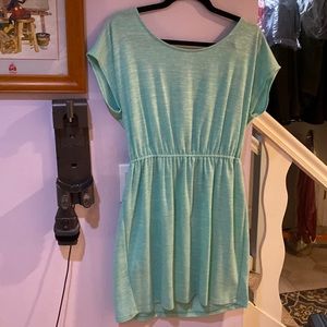 AQUA t-shirt dress with bow back